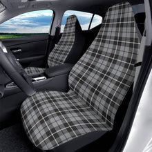 Load image into Gallery viewer, Gray Plaid Car Seat Covers (2 Pcs) Tartan Design