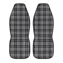 Load image into Gallery viewer, Gray Plaid Car Seat Covers (2 Pcs) Tartan Design
