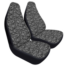 Load image into Gallery viewer, Skull Gray Black Car Seat Covers (2 Pcs)