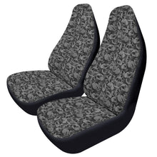 Load image into Gallery viewer, Skull Gray Black Car Seat Covers (2 Pcs)