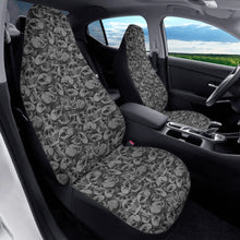 Load image into Gallery viewer, Skull Gray Black Car Seat Covers (2 Pcs)