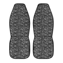 Load image into Gallery viewer, Skull Gray Black Car Seat Covers (2 Pcs)