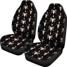 Load image into Gallery viewer, Black With Cow Skulls Car Seat Covers