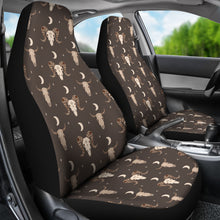 Load image into Gallery viewer, Cow Skulls Car Seat Covers Set on Brown Background