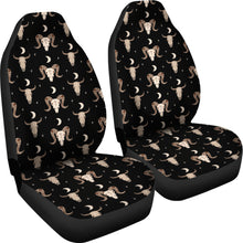 Load image into Gallery viewer, Black With Cow Skulls Car Seat Covers