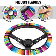 Load image into Gallery viewer, Bright Colored Serape Steering Wheel Cover