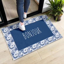 Load image into Gallery viewer, Bonjour French Flower Pattern Door Mat Welcome Mat