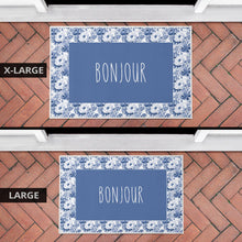 Load image into Gallery viewer, Bonjour French Flower Pattern Door Mat Welcome Mat