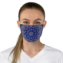 Load image into Gallery viewer, Blue and White Bandana Pattern Print Cloth Fabric Face Mask