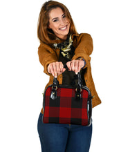 Load image into Gallery viewer, Buffalo Plaid Hand Bags Black With White or Red