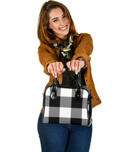 Load image into Gallery viewer, Buffalo Plaid Hand Bags Black With White or Red