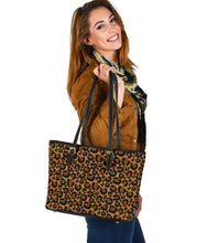 Load image into Gallery viewer, Leopard Print Vegan Leather Tote Bags