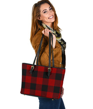 Load image into Gallery viewer, Large Buffalo Plaid Pattern Tote Bags