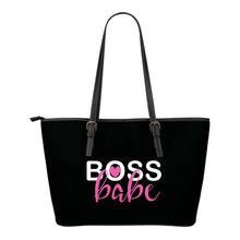 Load image into Gallery viewer, Boss Babe Heart Tote Bag Black