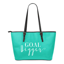 Load image into Gallery viewer, Goal Digger Tote Bags 6 Color Choices Vegan Leather Zipper Closure