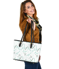 Load image into Gallery viewer, White With Retro Wildflower Pattern Tote Bag