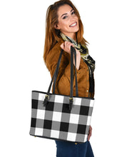 Load image into Gallery viewer, Large Buffalo Plaid Pattern Tote Bags