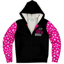 Load image into Gallery viewer, Bling Boss, Hot Pink and Black Micro-fleece Lined Hoodie