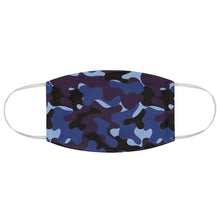 Load image into Gallery viewer, Blue, Purple and Black Camo Printed Cloth Fabric Face Mask Colorful Camouflage