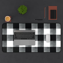 Load image into Gallery viewer, Buffalo Check Desk Mat in Black, White and Gray Mouse Desk and Keyboard Pad