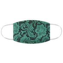 Load image into Gallery viewer, Turquoise Lace Style Printed Cloth Fabric Face Mask Lacey Shabby Chic
