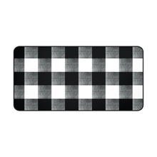 Load image into Gallery viewer, Buffalo Check Desk Mat in Black, White and Gray Mouse Desk and Keyboard Pad
