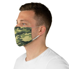 Load image into Gallery viewer, Green Camo Printed Cloth Fabric Face Mask Camouflage Army Military