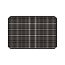 Load image into Gallery viewer, Brown and White Plaid Desk Mat For Laptop or Keyboard and Mouse