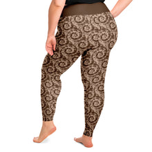 Load image into Gallery viewer, Brown Tie Dye Leggings Plus Size 2X-6X Squat Proof