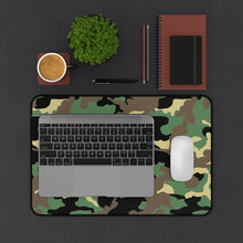 Load image into Gallery viewer, Camouflage Green, Brown and Black Pattern Desk Mat Large Enough For a Laptop or Keyboard and Mouse