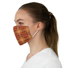 Load image into Gallery viewer, Orange Fall Plaid Fabric Face Mask Printed Cloth Halloween