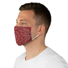 Load image into Gallery viewer, Red and White Bandana Pattern Print Cloth Fabric Face Mask