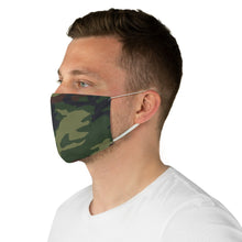 Load image into Gallery viewer, Green, Brown and Black Camo Printed Cloth Fabric Face Mask Colorful Camouflage Army Military