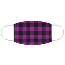 Load image into Gallery viewer, Purple and Black Buffalo Plaid Printed Cloth Fabric Face Mask Country Buffalo Check Farmhouse Pattern