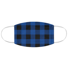 Load image into Gallery viewer, Dark Blue and Black Buffalo Plaid Printed Cloth Fabric Face Mask Country Buffalo Check Farmhouse Pattern