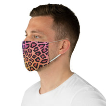 Load image into Gallery viewer, Rainbow Leopard Fabric Face Mask Printed Cloth Animal Print Bright Colors