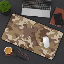 Load image into Gallery viewer, Brown and Tan Camouflage Desk Mat Camo Pattern Office Mouse Pad