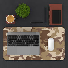 Load image into Gallery viewer, Brown and Tan Camouflage Desk Mat Camo Pattern Office Mouse Pad