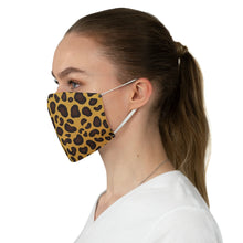 Load image into Gallery viewer, Cheetah Print Fabric Fashion Face Mask Animal Print Safari Jungle Pattern Yellow, Brown and Black