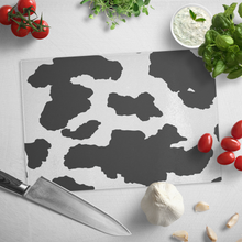 Load image into Gallery viewer, Cow Hide Glass Tempered Glass Cutting Board Farmhouse Kitchen Decor
