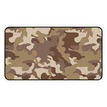 Load image into Gallery viewer, Brown and Tan Camouflage Desk Mat Camo Pattern Office Mouse Pad