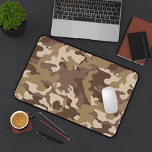 Load image into Gallery viewer, Brown and Tan Camouflage Desk Mat Camo Pattern Office Mouse Pad