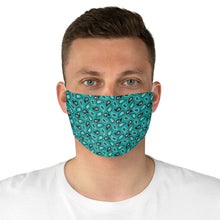Load image into Gallery viewer, Turquoise Paisley Bandana Pattern Print Cloth Fabric Face Mask