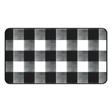 Load image into Gallery viewer, Buffalo Check Desk Mat in Black, White and Gray Mouse Desk and Keyboard Pad