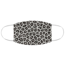 Load image into Gallery viewer, Snow Leopard Fabric Face Mask Printed Cloth Animal Print Gray and Black