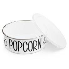 Load image into Gallery viewer, Enamel Popcorn Bowl With Lid