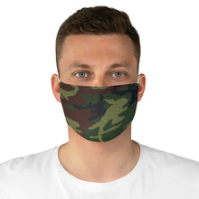 Load image into Gallery viewer, Green, Brown and Black Camo Printed Cloth Fabric Face Mask Colorful Camouflage Army Military
