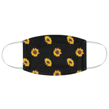 Load image into Gallery viewer, Black With Sunflower Pattern Printed Cloth Fabric Face Mask Farmhouse Country