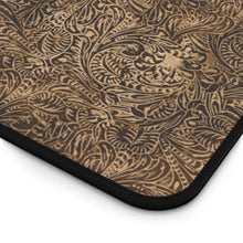 Load image into Gallery viewer, Dusky Brown Tooled Leather Style Pattern Desk Mat