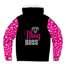 Load image into Gallery viewer, Bling Boss, Hot Pink and Black Micro-fleece Lined Hoodie